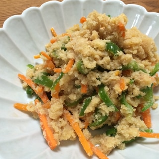 簡単に作れて食べやすい☆おからとピーマンの煮物